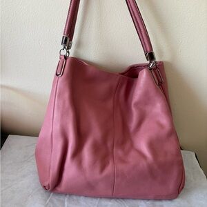 Coach Pink Leather Shoulder Bag